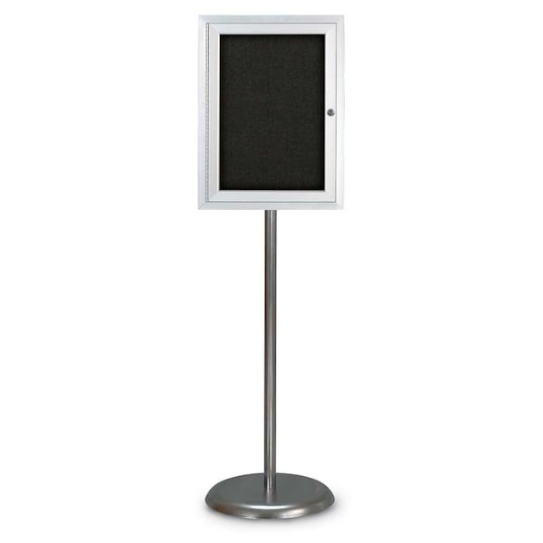 Corkboard, Double Door, Radius Frame, 48x36", Bronze/Natural Tan Cork